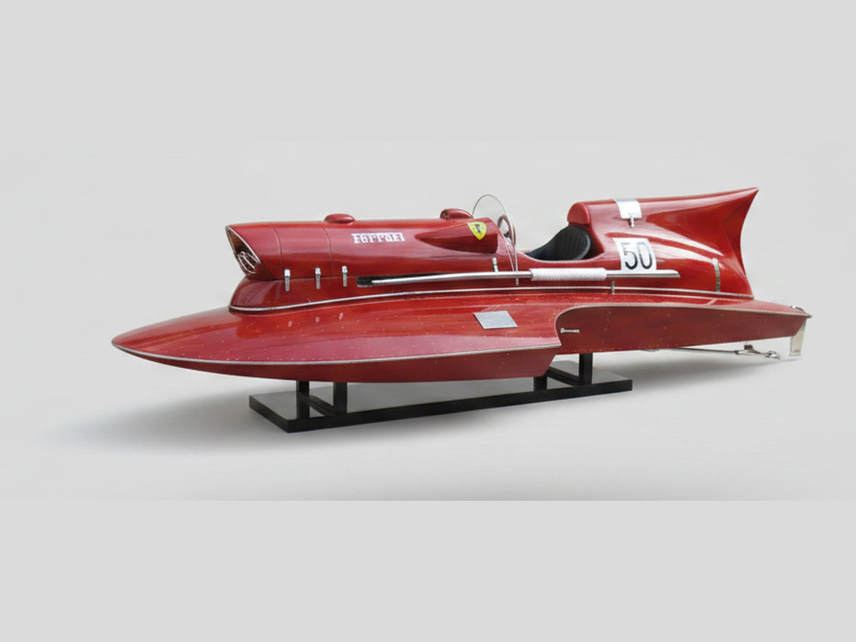 Model Speed Boat Ferrari Hydroplance-1954 L 148 x 54 x H. 41 cm