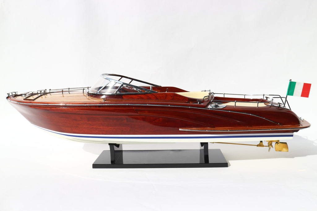 Model Speed Boat Riva Rama 44 Lacquer Finished 65 x 19 x H. 20 cm