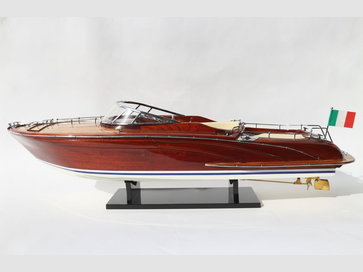 Model Speed Boat Riva Rama 44 Lacquer Finished 65 x 19 x H. 20 cm