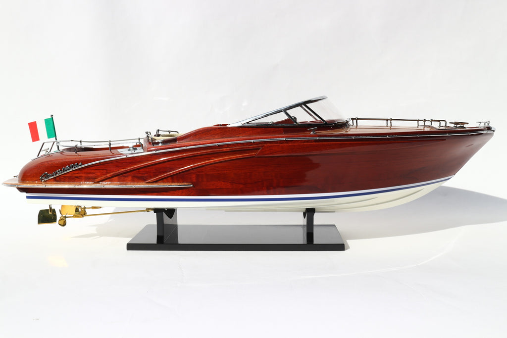 Model Speed Boat Riva Rama 44 - Platinum Painted 65 x 19 x H. 20 cm