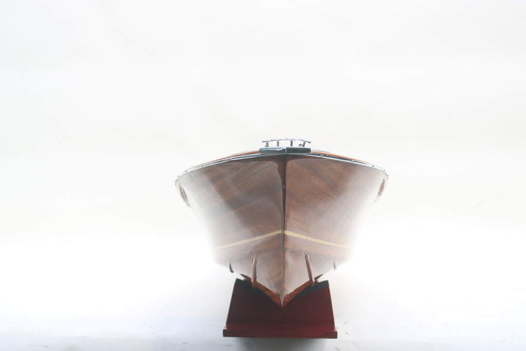Model Speed Boat Riva Rama 44 - Natural Wood Finished 90 x 27 x H. 27 cm