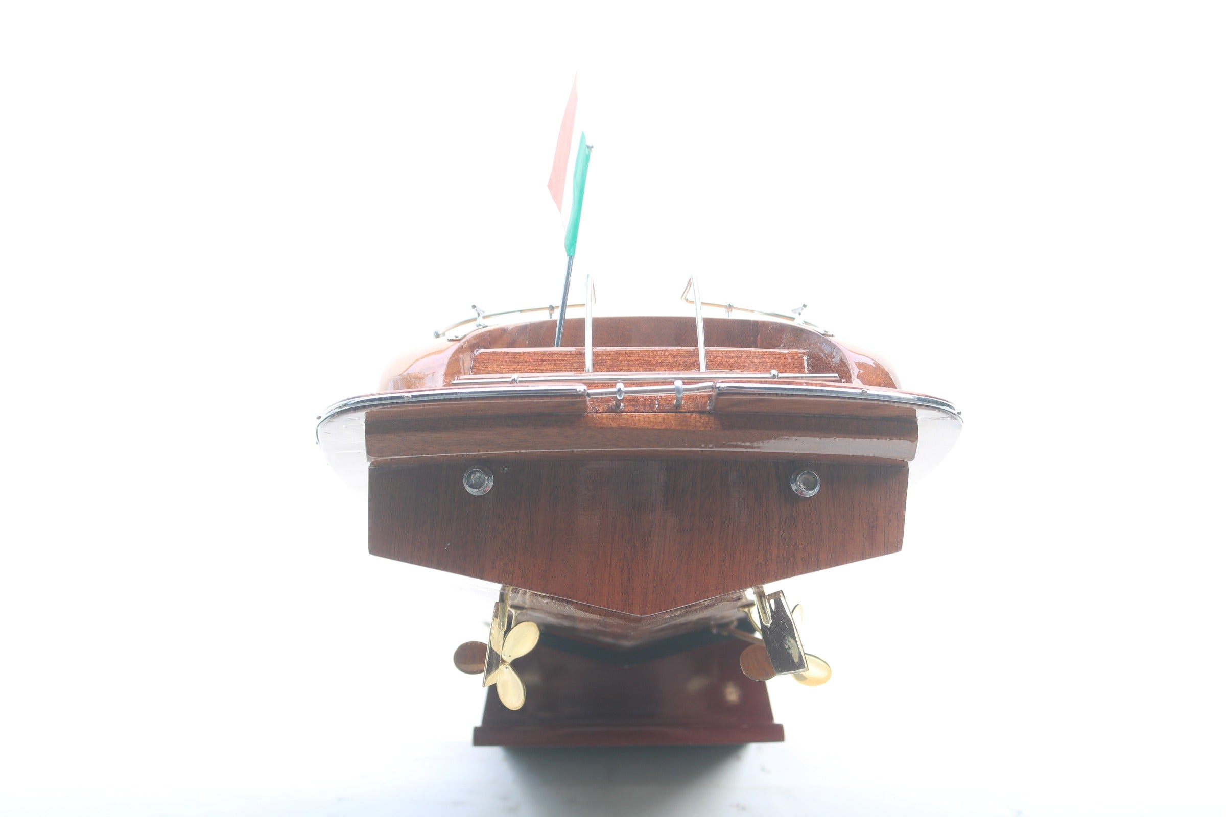 Model Speed Boat Riva Rama 44 - Natural Wood Finished 90 x 27 x H. 27 cm