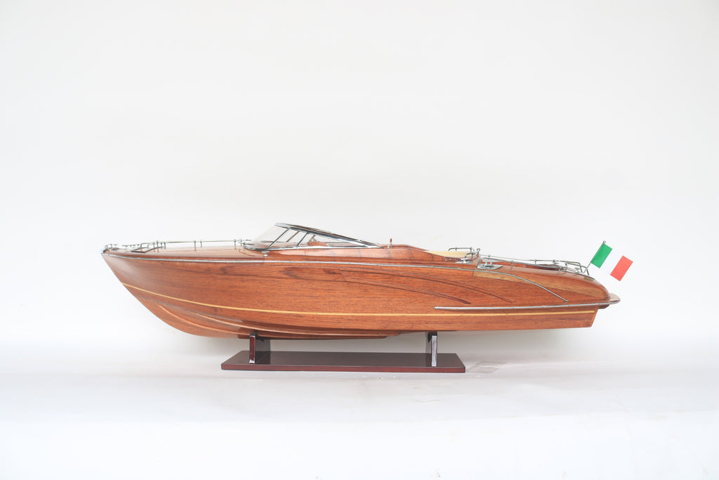 Modell-Speedboot Riva Rama 44 - Natural Wood Finished 65 x 19 x H. 20 cm
