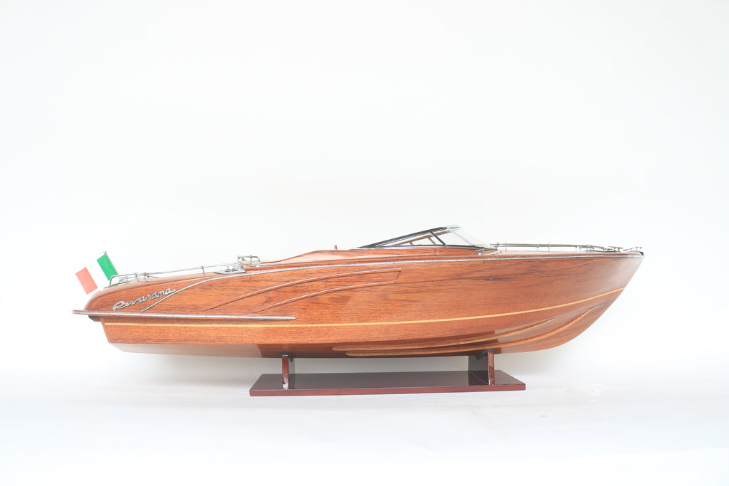 Modell-Speedboot Riva Rama 44 - Natural Wood Finished 65 x 19 x H. 20 cm