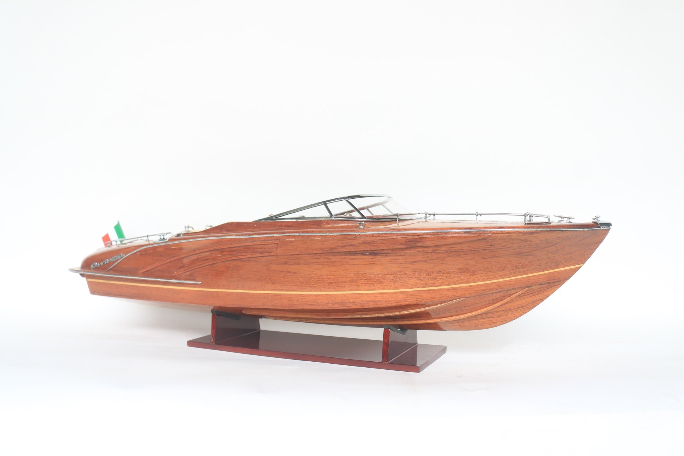 Modell-Speedboot Riva Rama 44 - Natural Wood Finished 65 x 19 x H. 20 cm