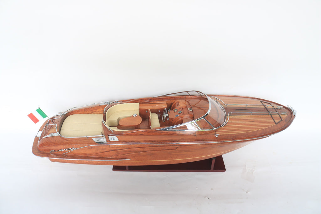 Modell-Speedboot Riva Rama 44 - Natural Wood Finished 65 x 19 x H. 20 cm