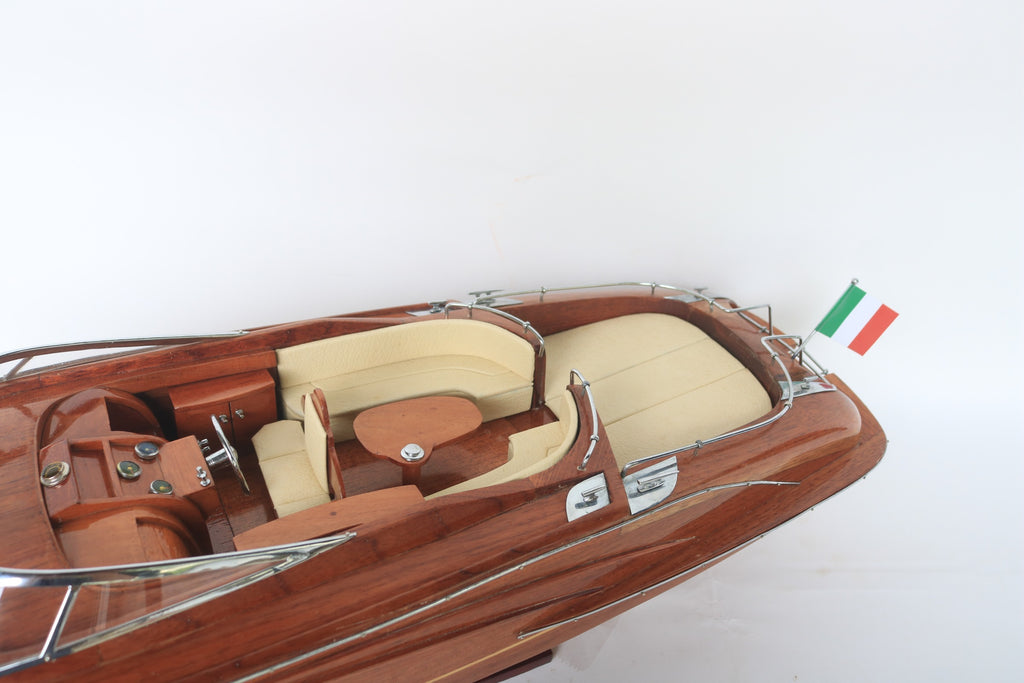 Modell-Speedboot Riva Rama 44 - Natural Wood Finished 65 x 19 x H. 20 cm
