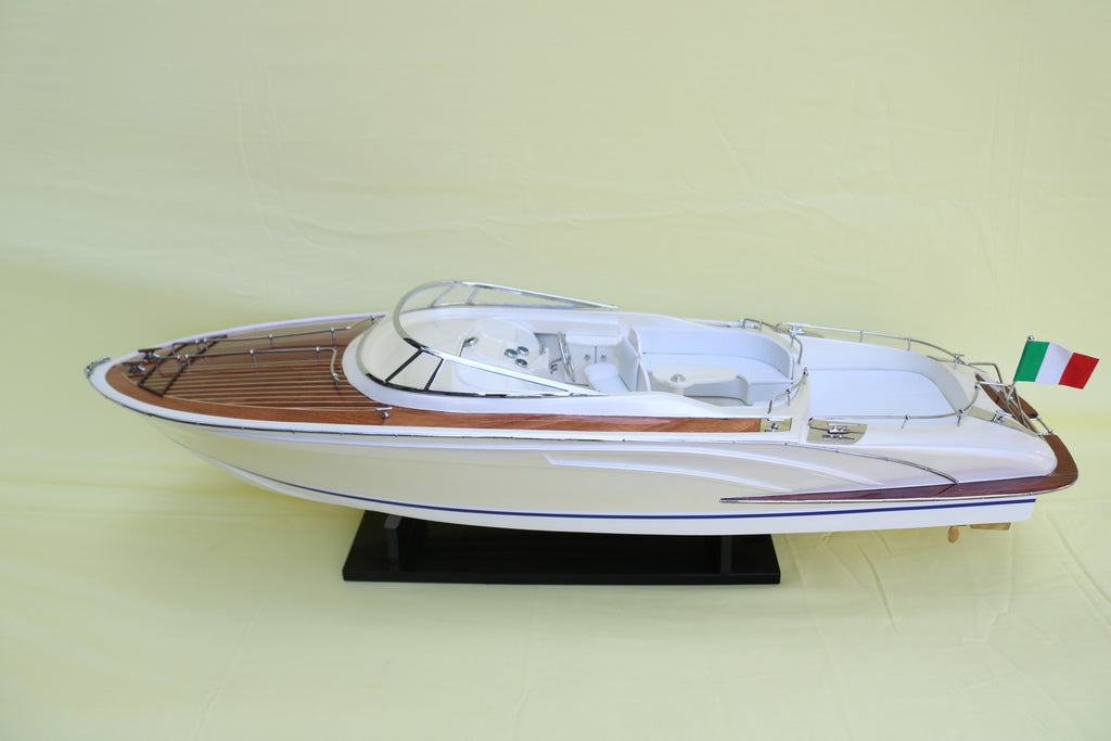 Model Speed Boat Riva Rama 44 - White Pearl Painted 90 x 27 x H. 27 cm