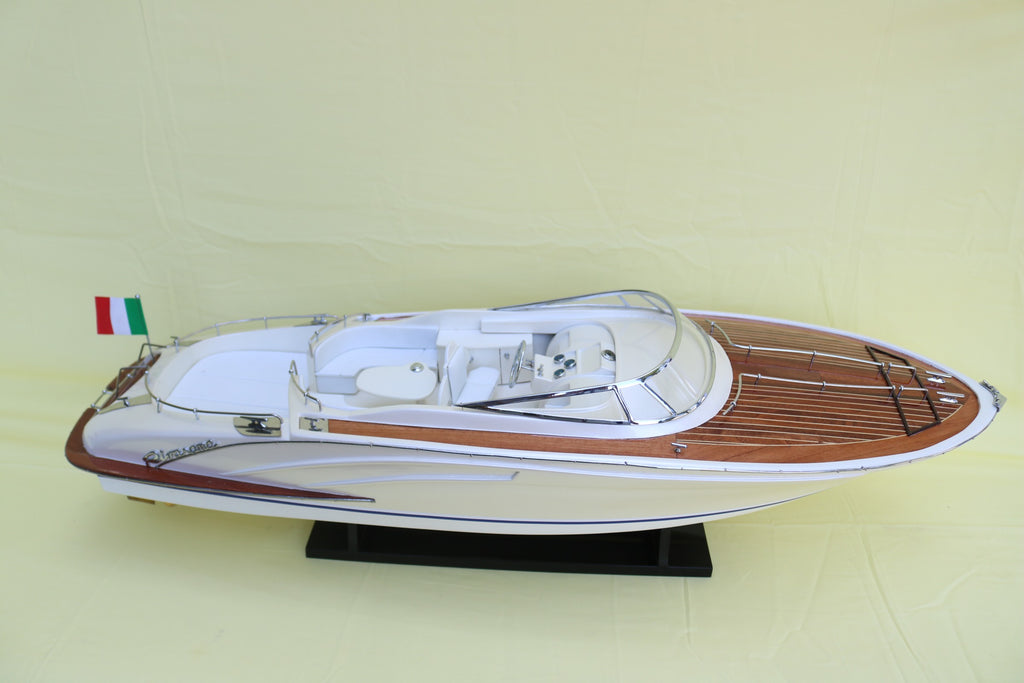 Model Speed Boat Riva Rama 44 - White Pearl Painted 90 x 27 x H. 27 cm