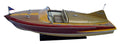 Model Speed Boat Chris Craft Cobra 1955 (gold metallic hull) 70 x 25 x H. 25 cm