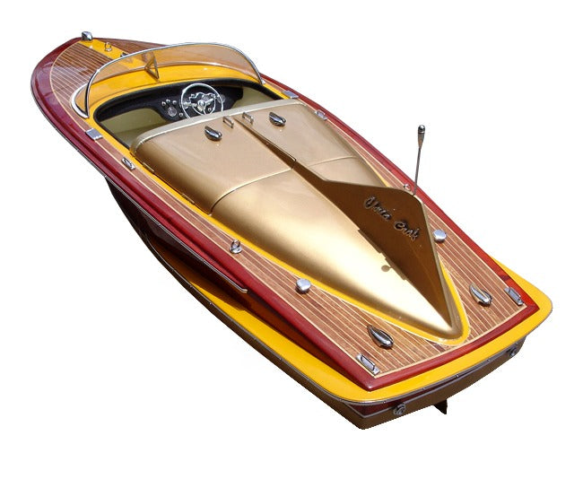 Model Speed Boat Chris Craft Cobra 1955 (gold metallic hull) 70 x 25 x H. 25 cm