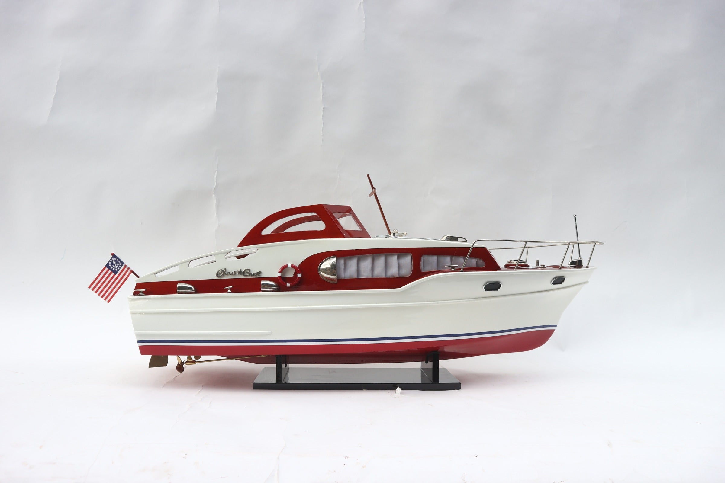 Model Speed Boat Chris Craft Commander 71 x 22 x H. 28 cm