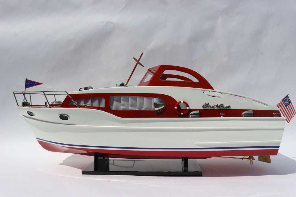 Model Speed Boat Chris Craft Commander 94 x 29 x H. 32 cm