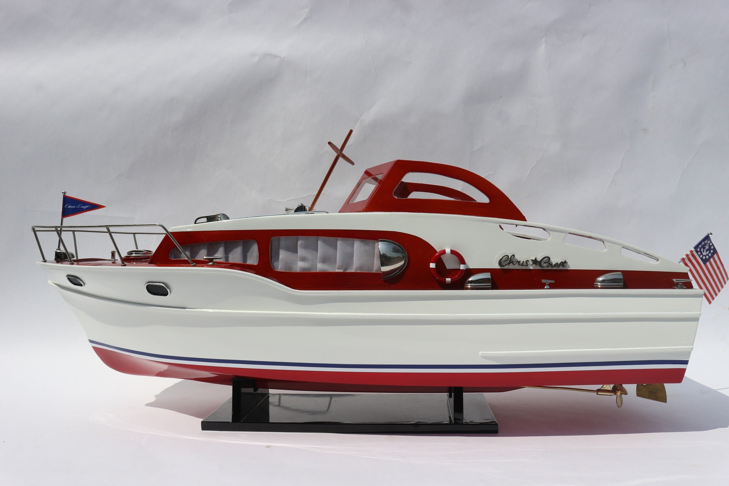Model Speed Boat Chris Craft Commander 94 x 29 x H. 32 cm