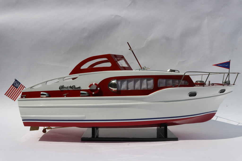 Model Speed Boat Chris Craft Commander 94 x 29 x H. 32 cm