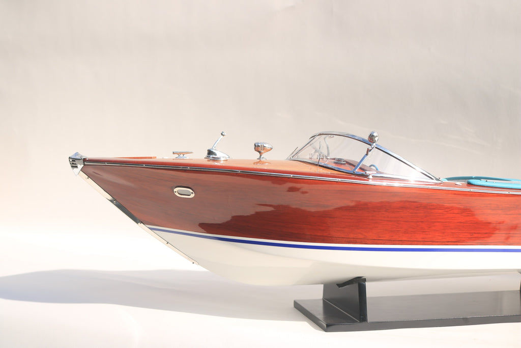 Model Speed Boat Super Riva Aquarama Painted 40 x 12 x H. 12 cm