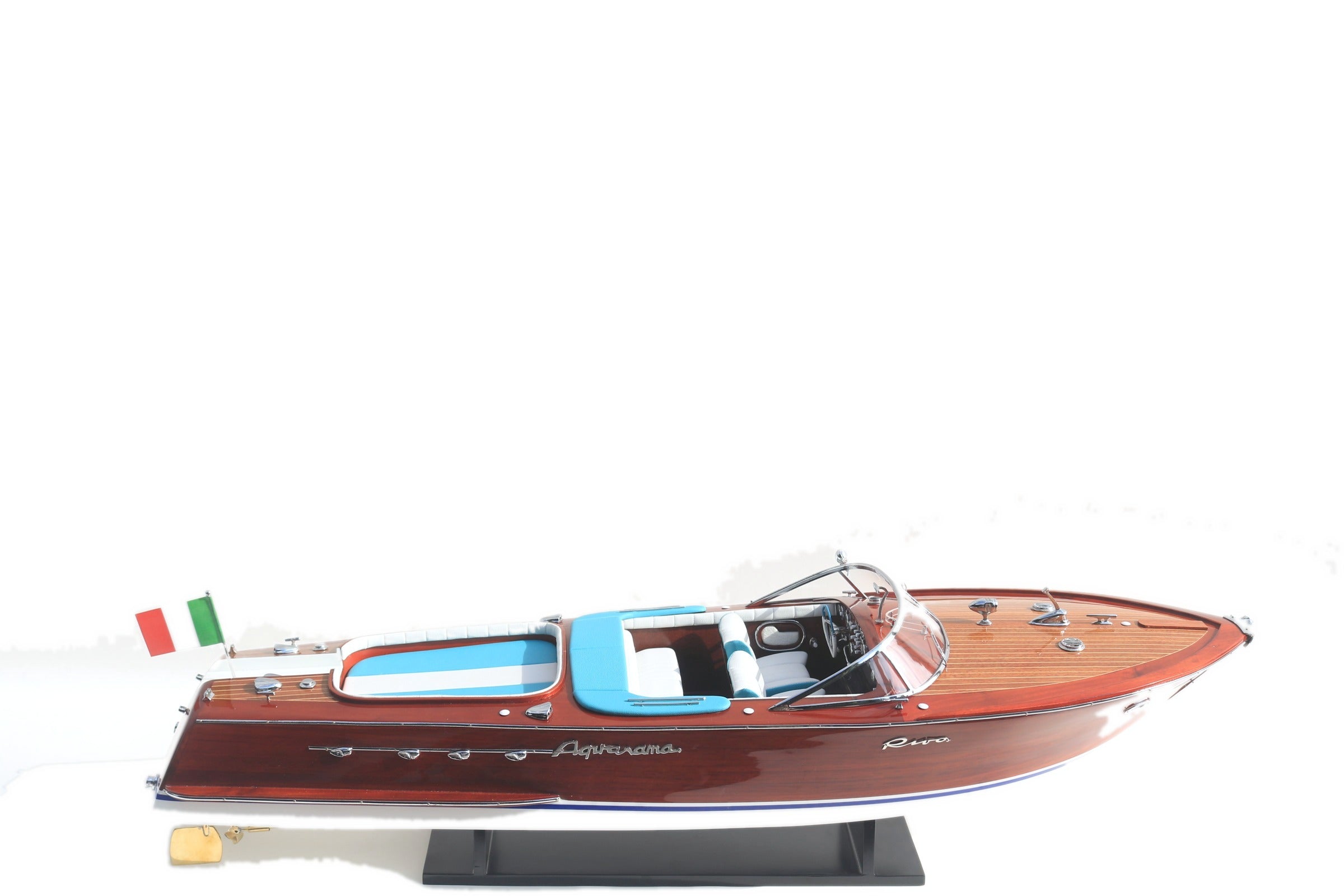 Model Speed Boat Super Riva Aquarama Painted 40 x 12 x H. 12 cm