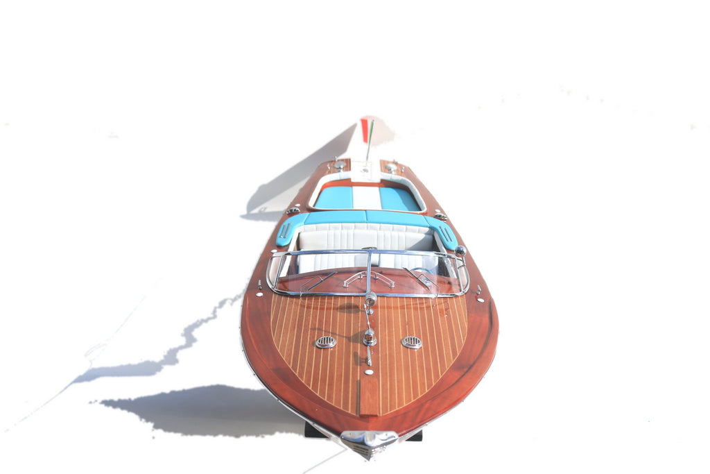 Model Speed Boat Super Riva Aquarama Painted 40 x 12 x H. 12 cm