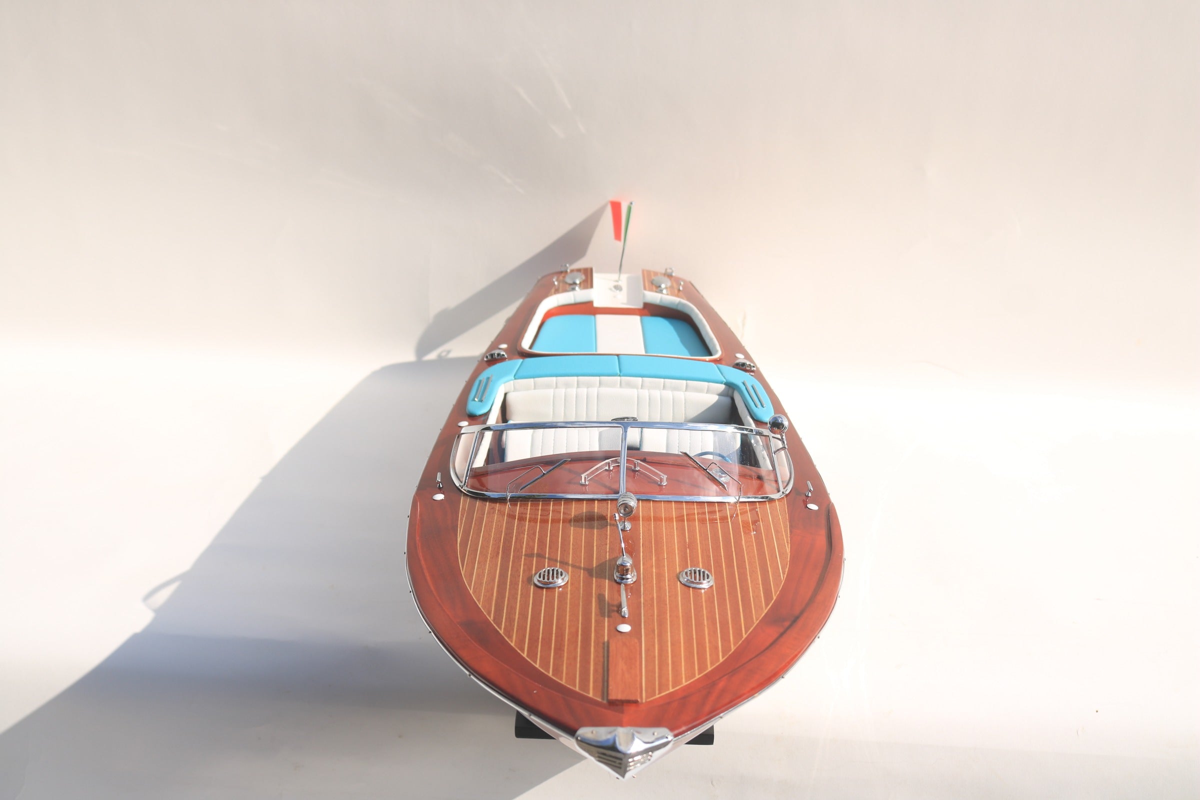 Model Speed Boat Super Riva Aquarama Painted 40 x 12 x H. 12 cm