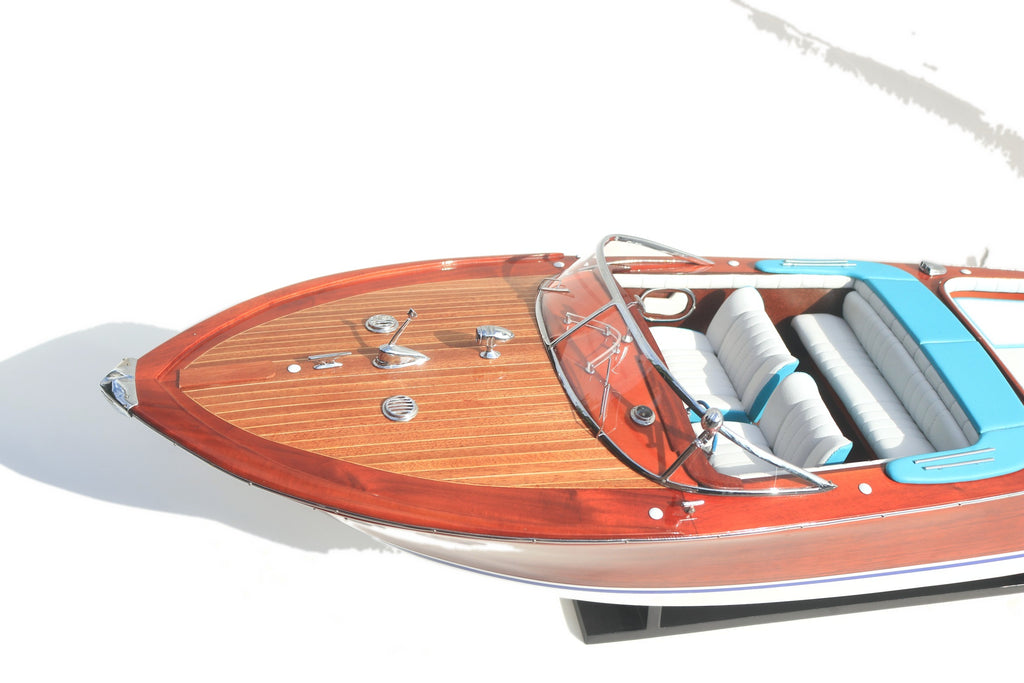 Model Speed Boat Super Riva Aquarama Painted 40 x 12 x H. 12 cm