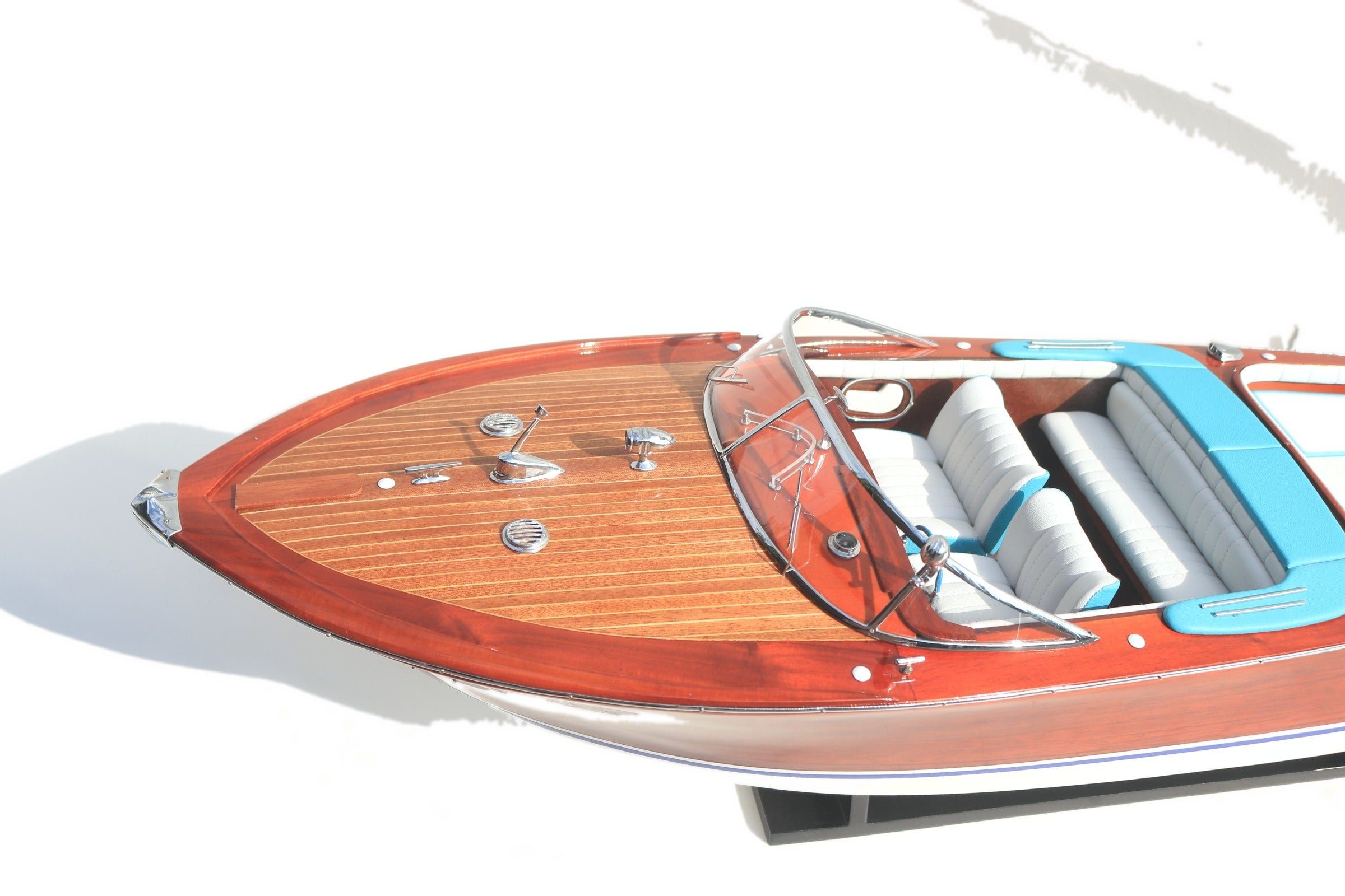 Model Speed Boat Super Riva Aquarama Painted 40 x 12 x H. 12 cm