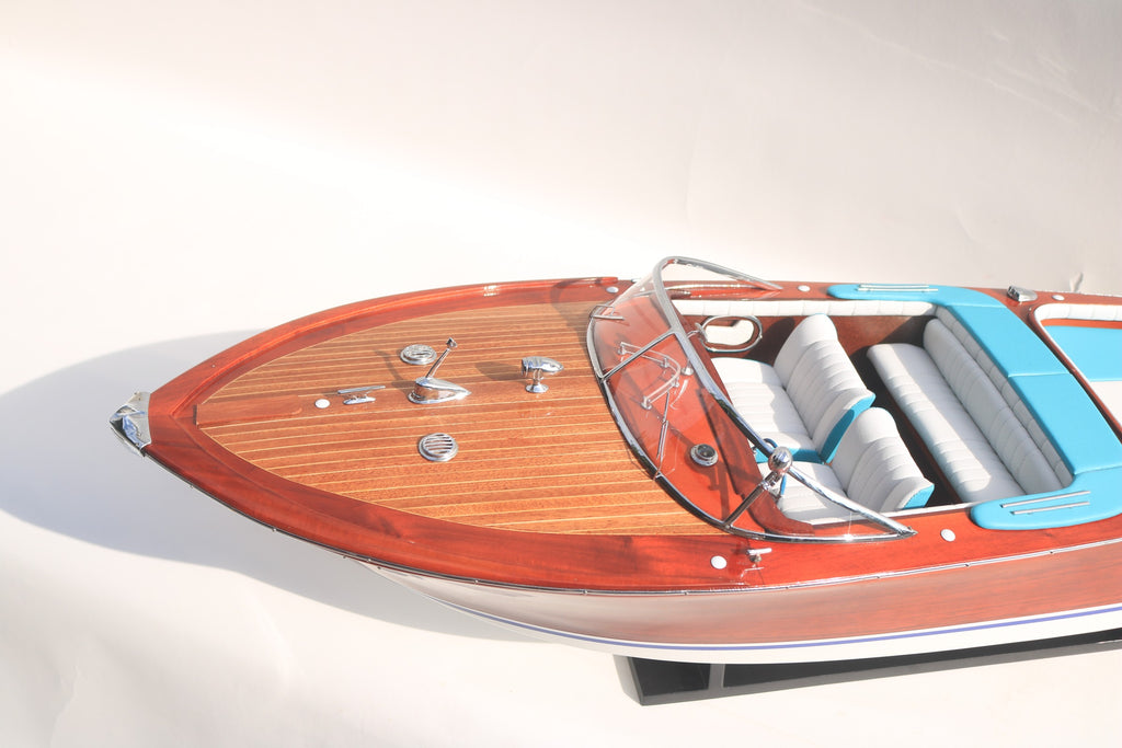 Model Speed Boat Super Riva Aquarama Painted 40 x 12 x H. 12 cm