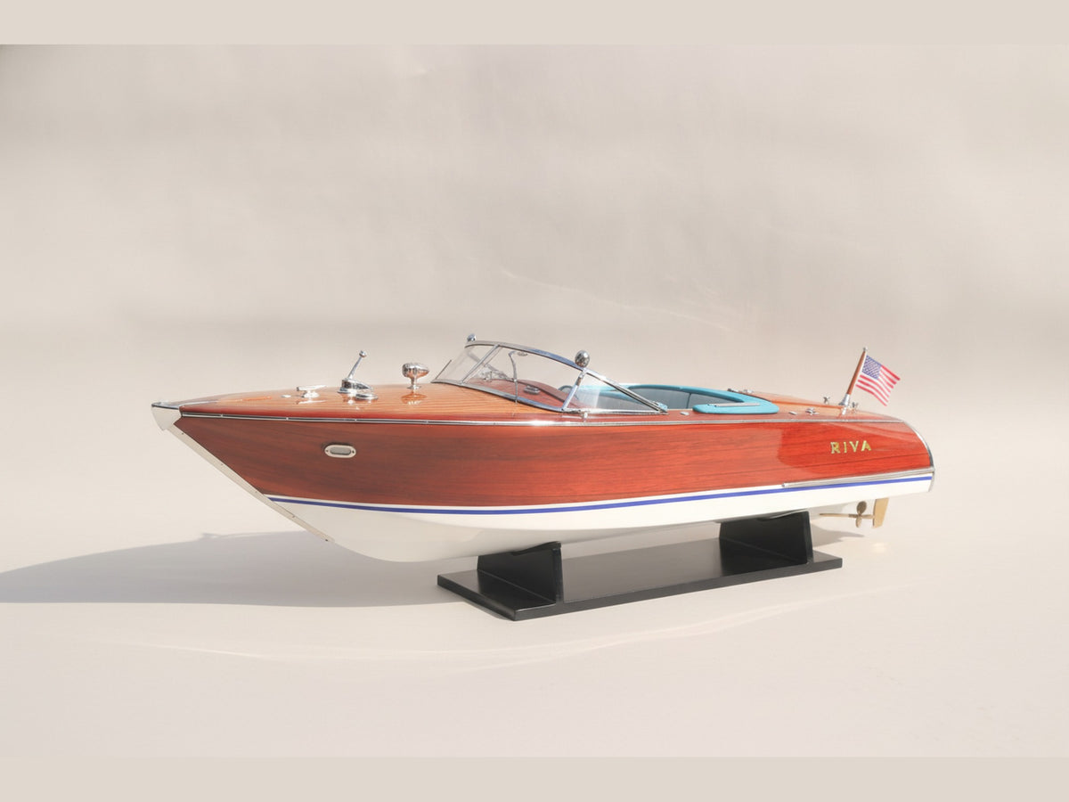 Model Speed Boat Super Riva Aquarama Painted 40 x 12 x H. 12 cm