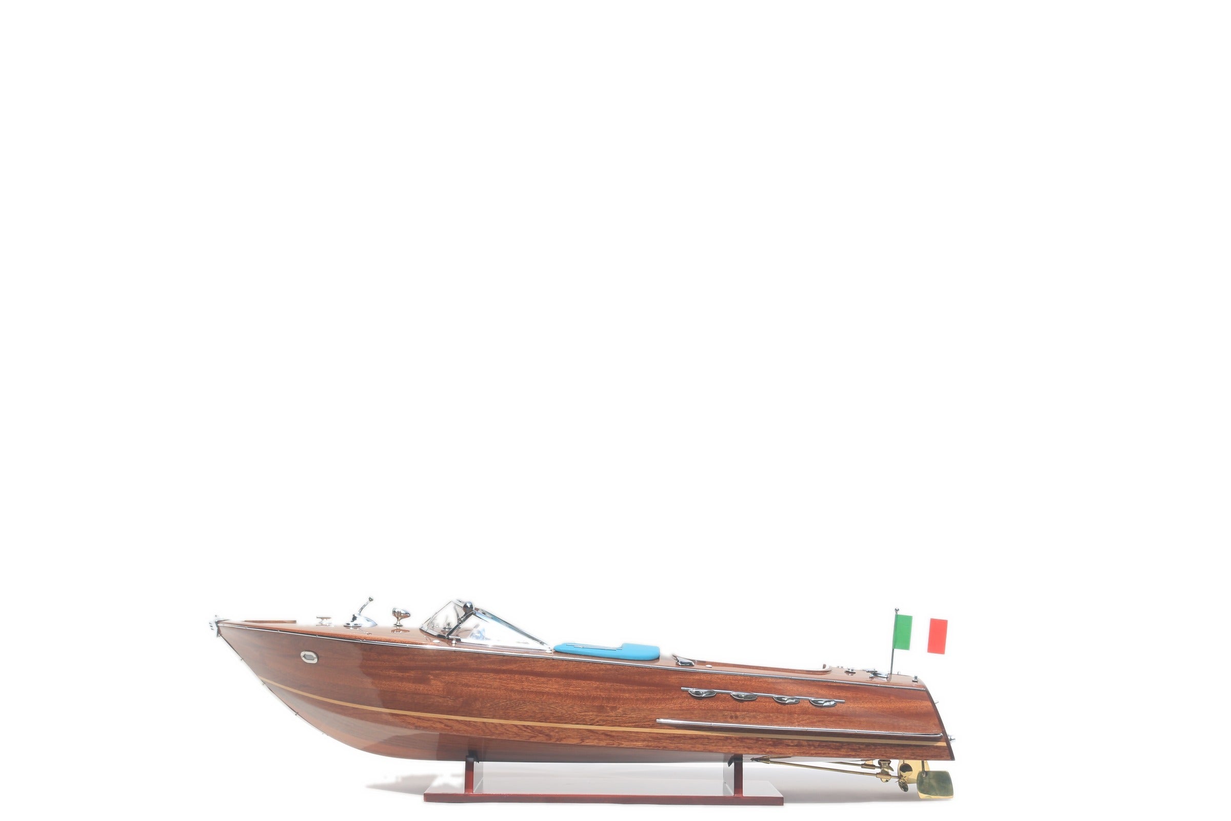 Model Speed Boat Super Riva Aquarama Wood Finished 87 x 27 x H. 23 cm