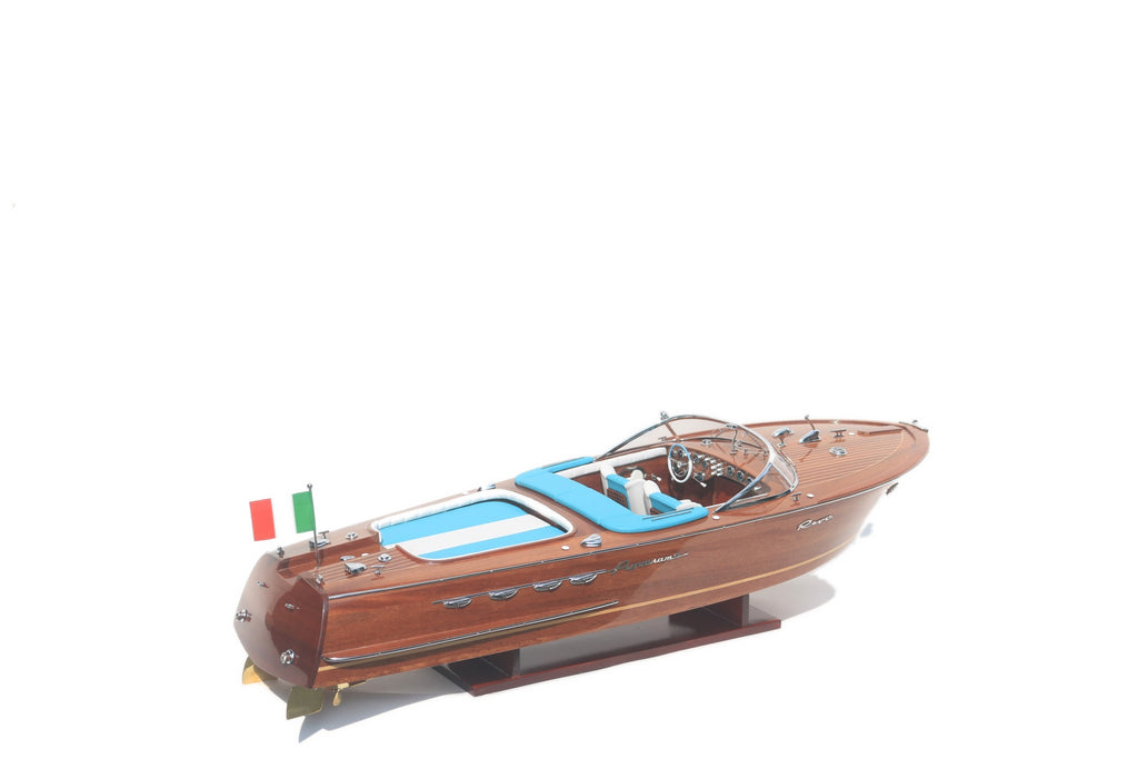 Model Speed Boat Super Riva Aquarama Wood Finished 87 x 27 x H. 23 cm