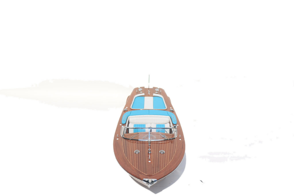 Model Speed Boat Super Riva Aquarama Wood Finished 87 x 27 x H. 23 cm