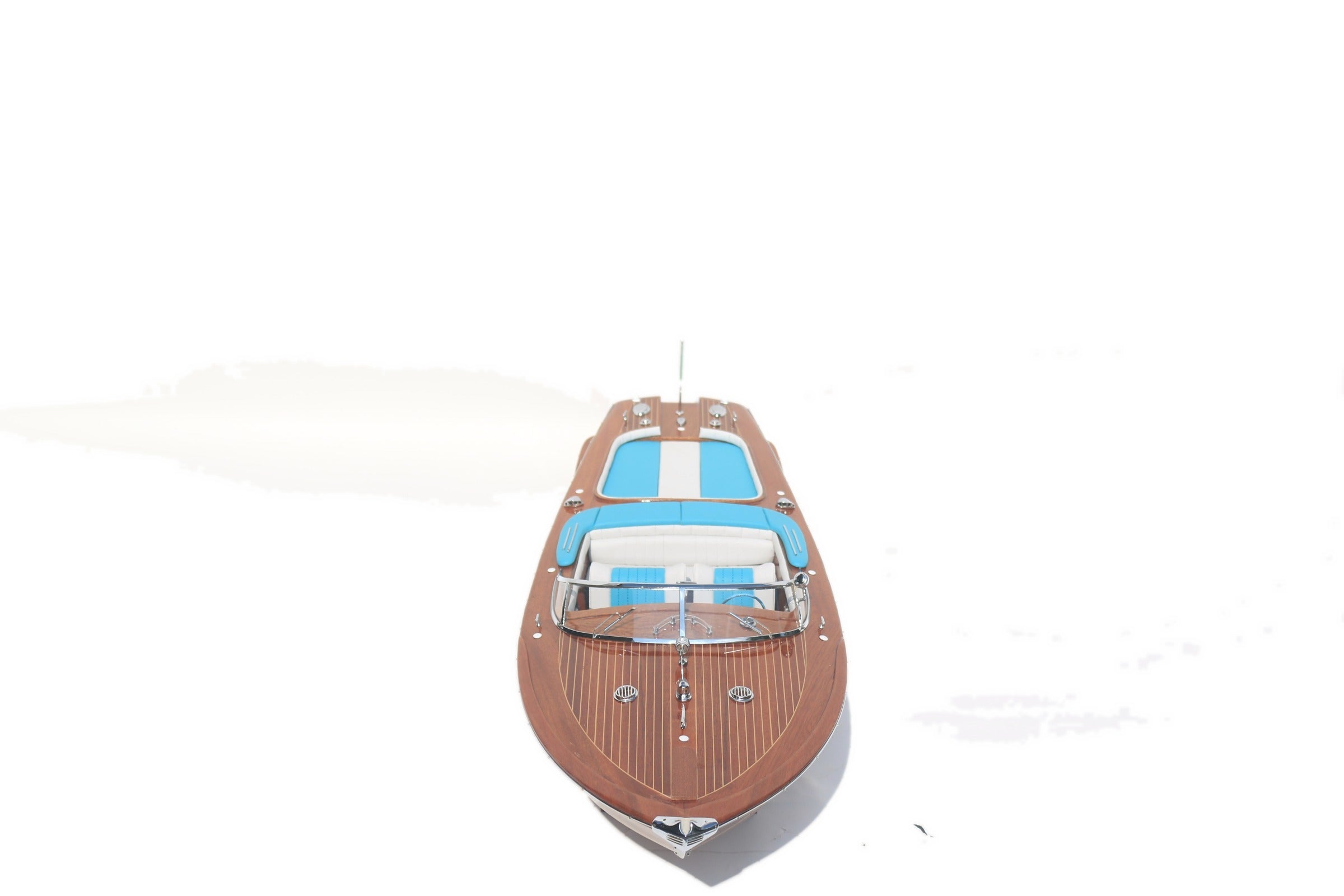Model Speed Boat Super Riva Aquarama Wood Finished 87 x 27 x H. 23 cm