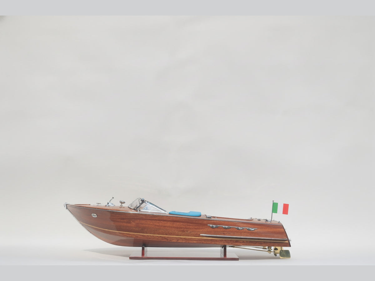 Model Speed Boat Super Riva Aquarama Wood Finished 87 x 27 x H. 23 cm