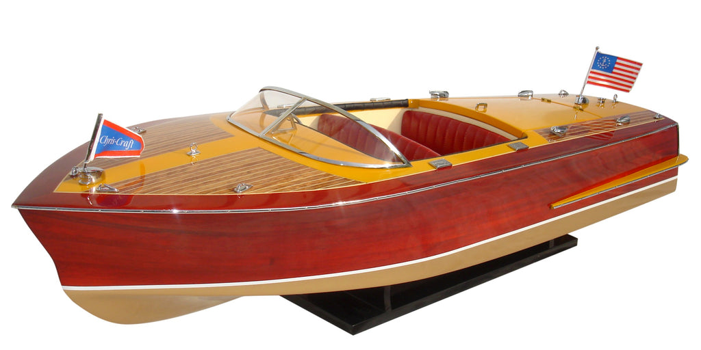 Model Speed Boat Chris Craft Capri 1955 93 x 32 x H. 27 cm