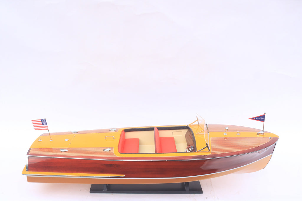 Model Speed Boat Chris Craft Riviera 1954 92 x 32 x H. 25 cm