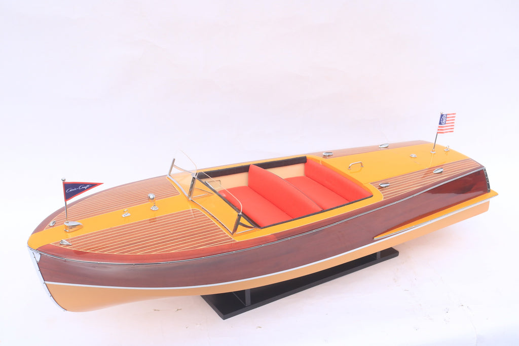 Model Speed Boat Chris Craft Riviera 1954 92 x 32 x H. 25 cm