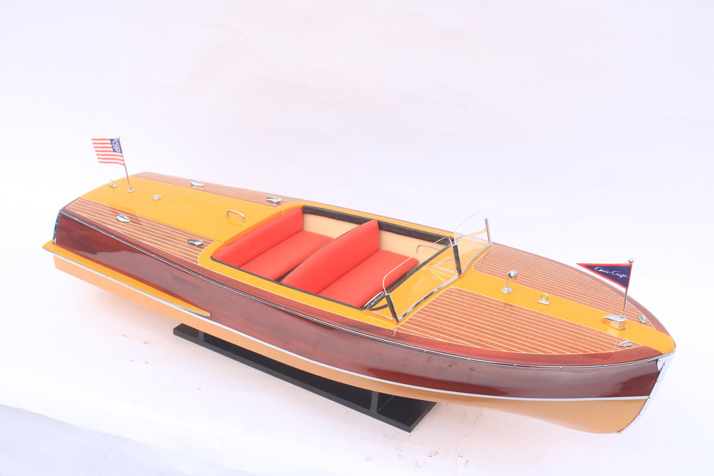 Model Speed Boat Chris Craft Riviera 1954 92 x 32 x H. 25 cm