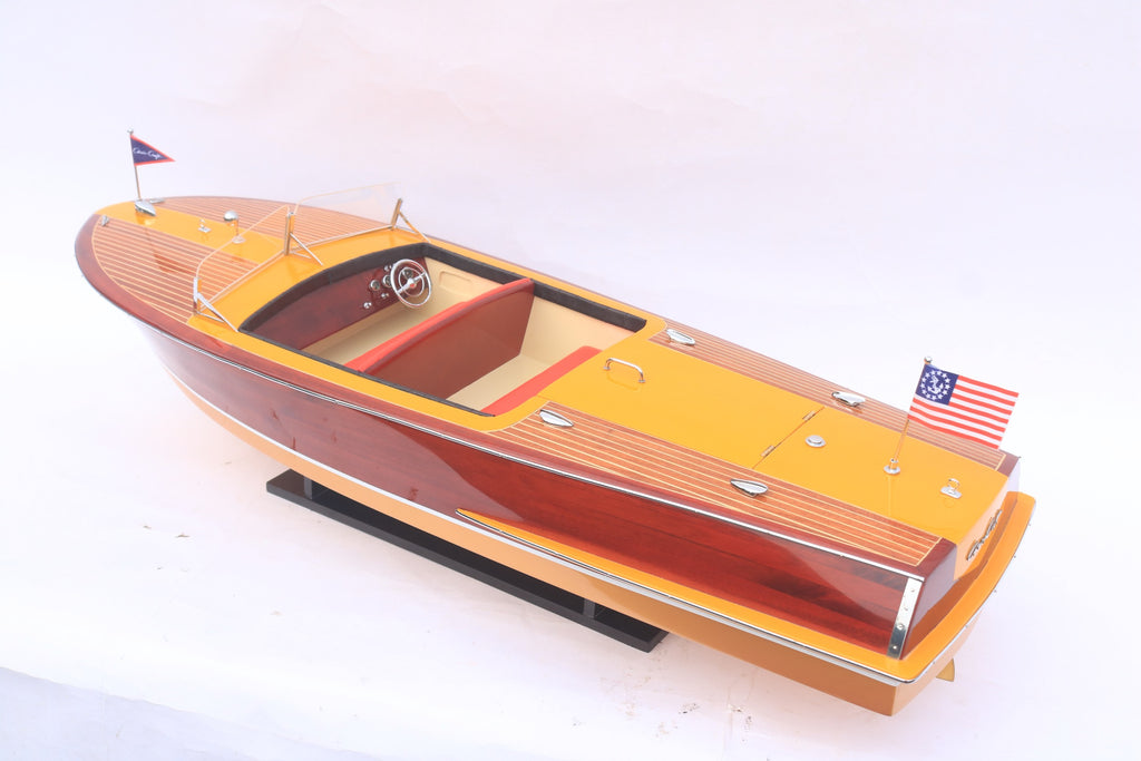Model Speed Boat Chris Craft Riviera 1954 92 x 32 x H. 25 cm