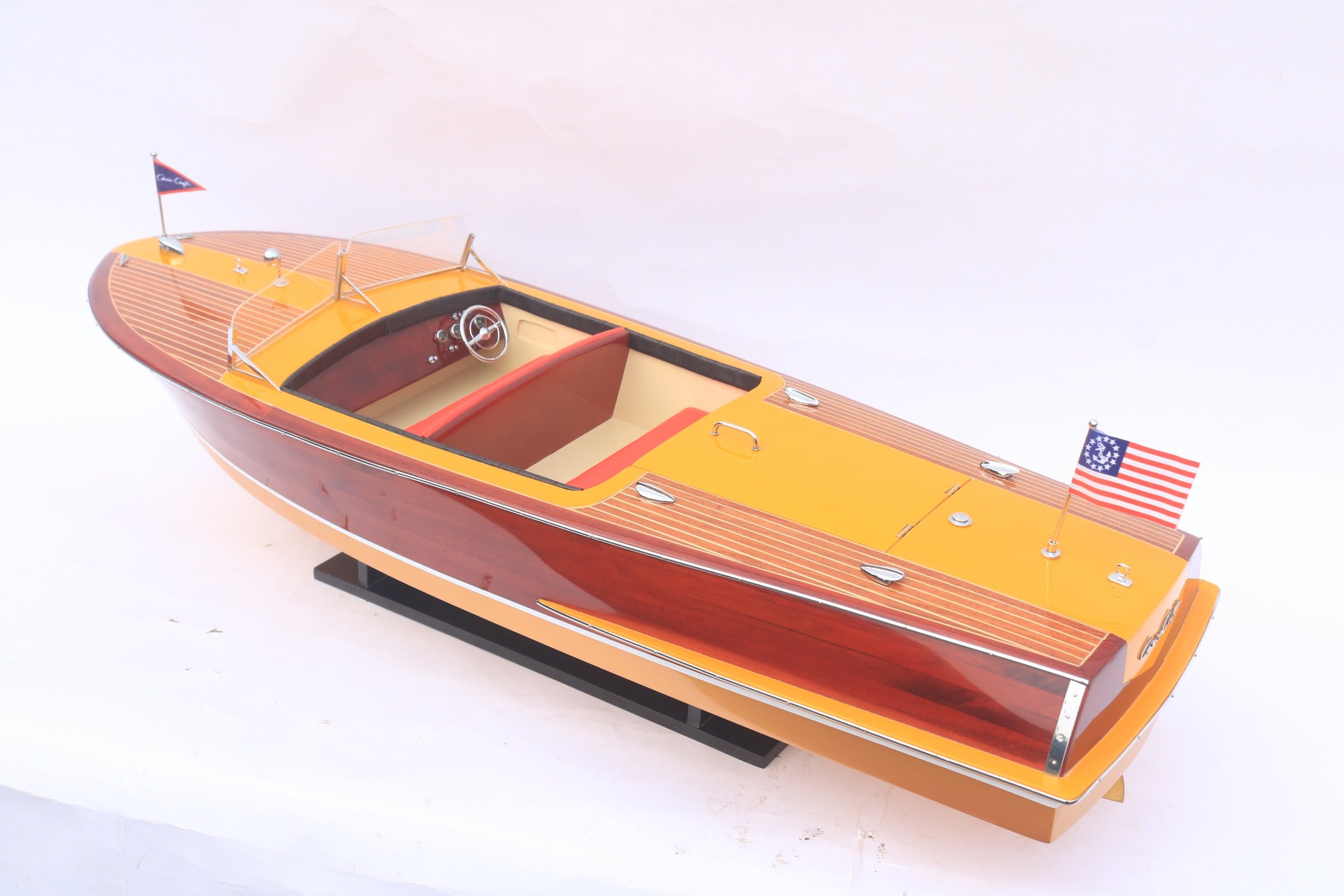 Model Speed Boat Chris Craft Riviera 1954 92 x 32 x H. 25 cm