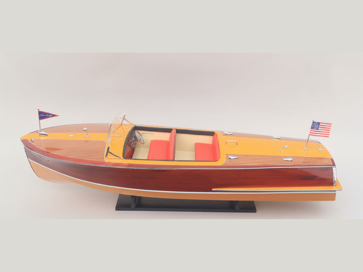 Model Speed Boat Chris Craft Riviera 1954 92 x 32 x H. 25 cm