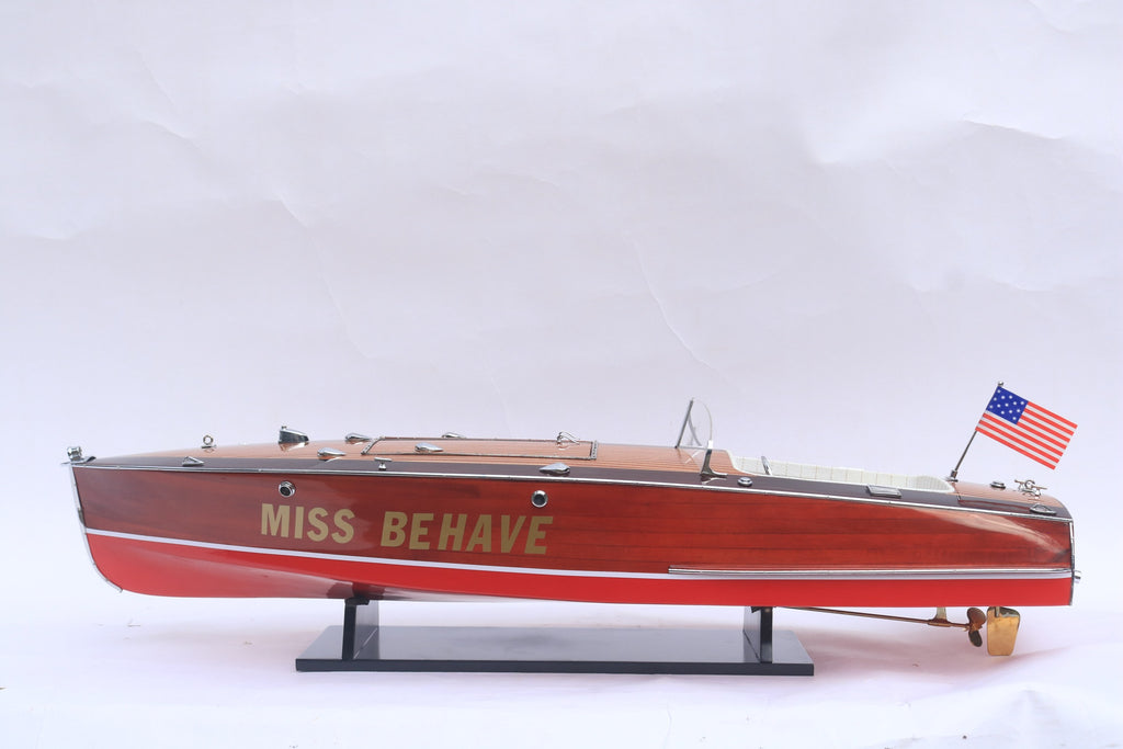 Model Speed Boat Miss Behave 80 x 26 x H. 23 cm