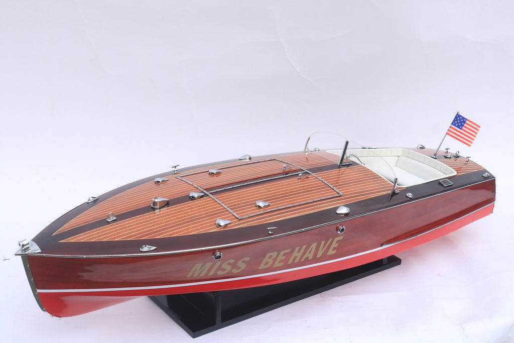 Model Speed Boat Miss Behave 80 x 26 x H. 23 cm