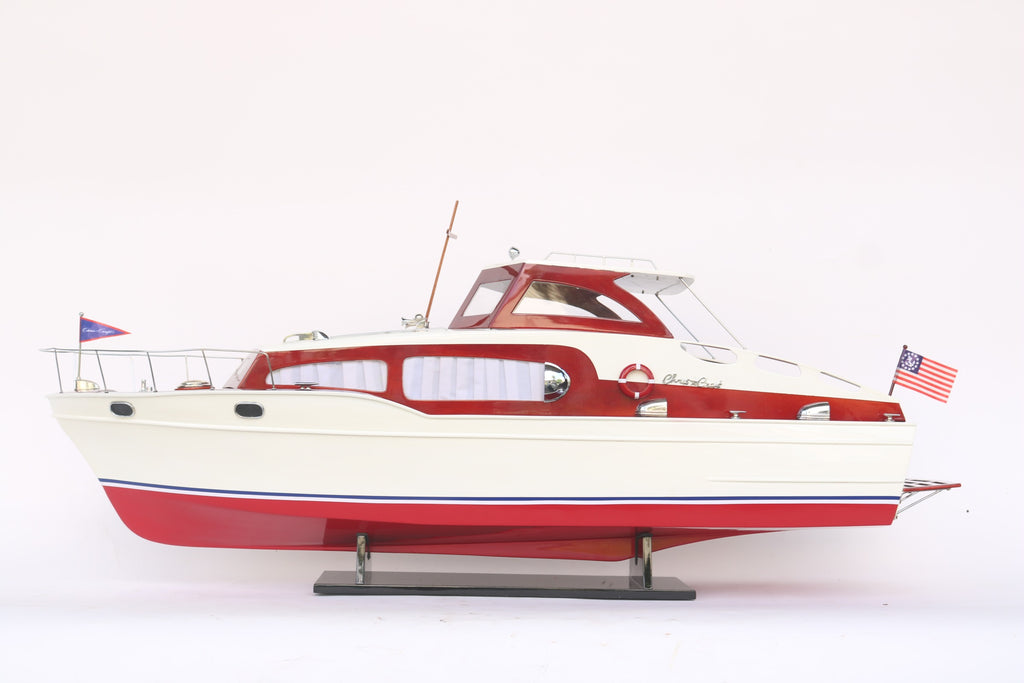 Model Speed Boat Chris Craft Cabin Cruiser 76 x 22 x H. 30 cm