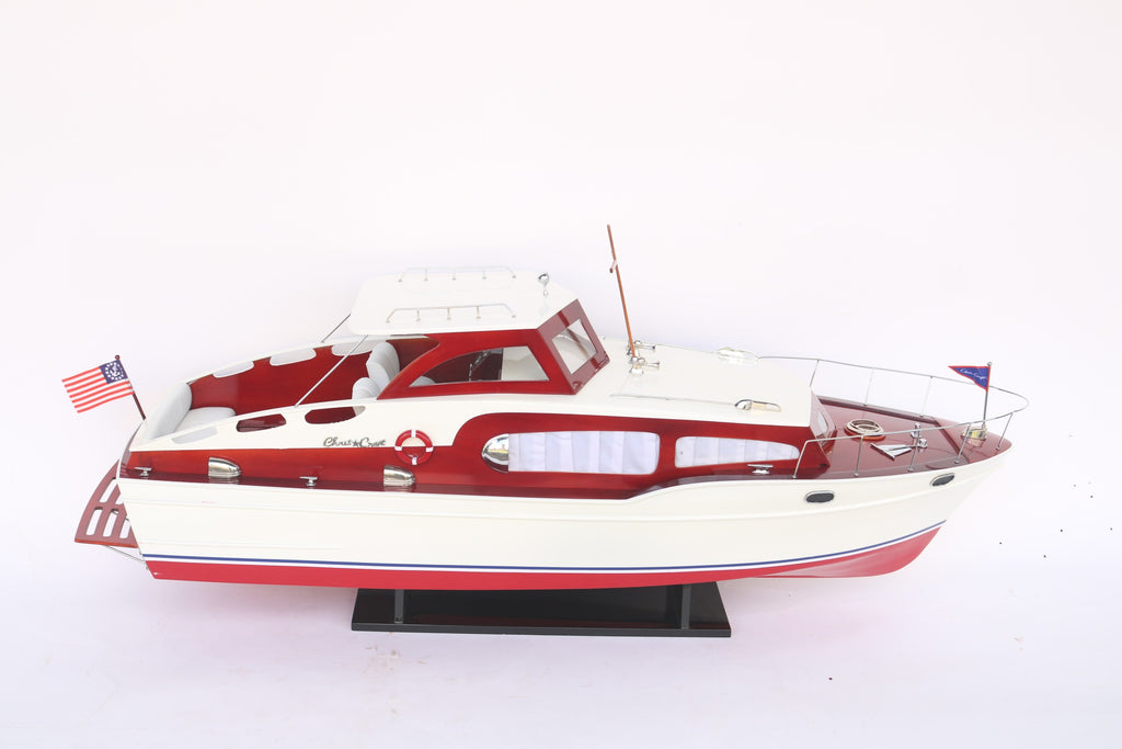 Model Speed Boat Chris Craft Cabin Cruiser 76 x 22 x H. 30 cm