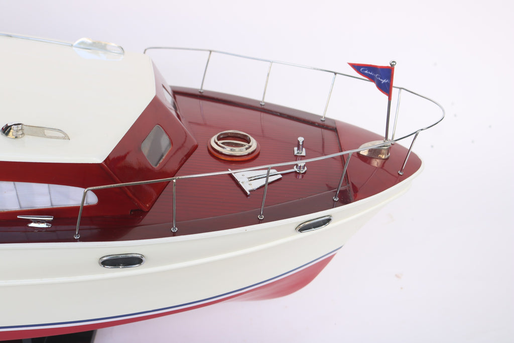 Model Speed Boat Chris Craft Cabin Cruiser 76 x 22 x H. 30 cm