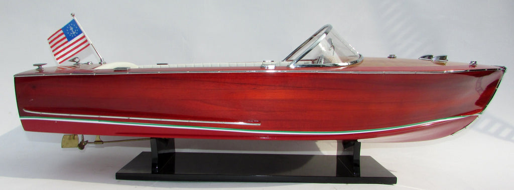 Model Speed Boat Chris Craft 18 Century Resorter 85 x 29 x H. 24 cm