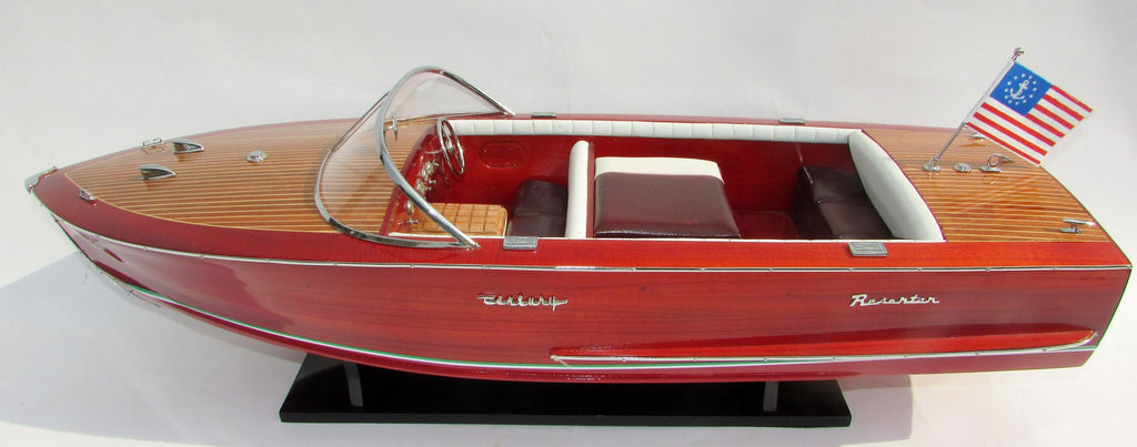 Model Speed Boat Chris Craft 18 Century Resorter 85 x 29 x H. 24 cm
