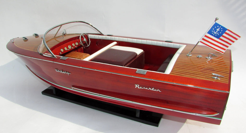 Model Speed Boat Chris Craft 18 Century Resorter 85 x 29 x H. 24 cm