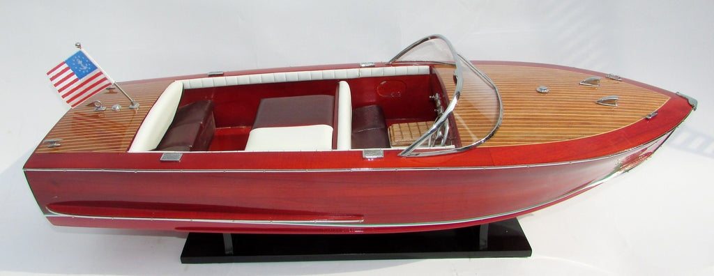 Model Speed Boat Chris Craft 18 Century Resorter 85 x 29 x H. 24 cm