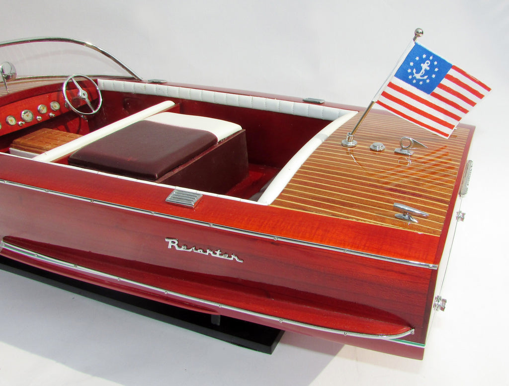 Model Speed Boat Chris Craft 18 Century Resorter 85 x 29 x H. 24 cm
