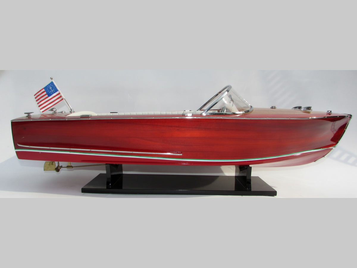 Model Speed Boat Chris Craft 18 Century Resorter 85 x 29 x H. 24 cm